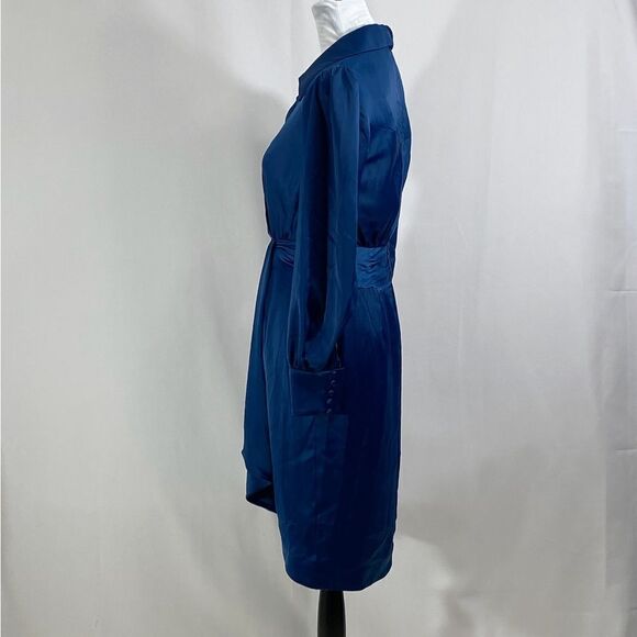 Theia Jodi Bishop Sleeve Faux-Wrap Shirtdress size 14 - Picture 9 of 13